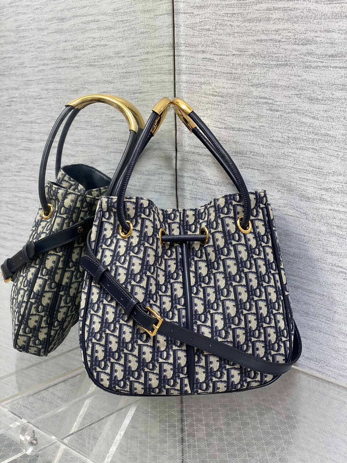 meidum cd nolita 27cm blue oblique jacquard