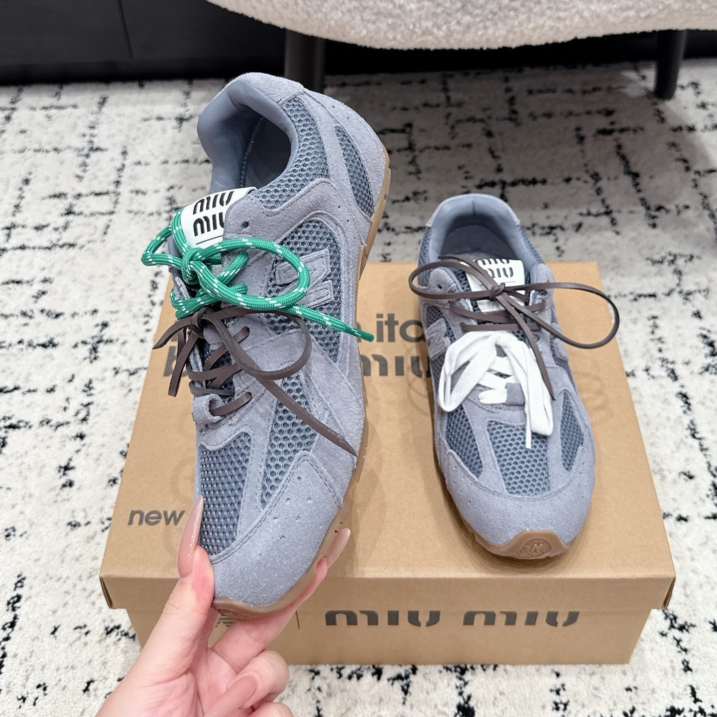 Miu 530 Casual Sneaker Light Purple Suede Mesh 880615