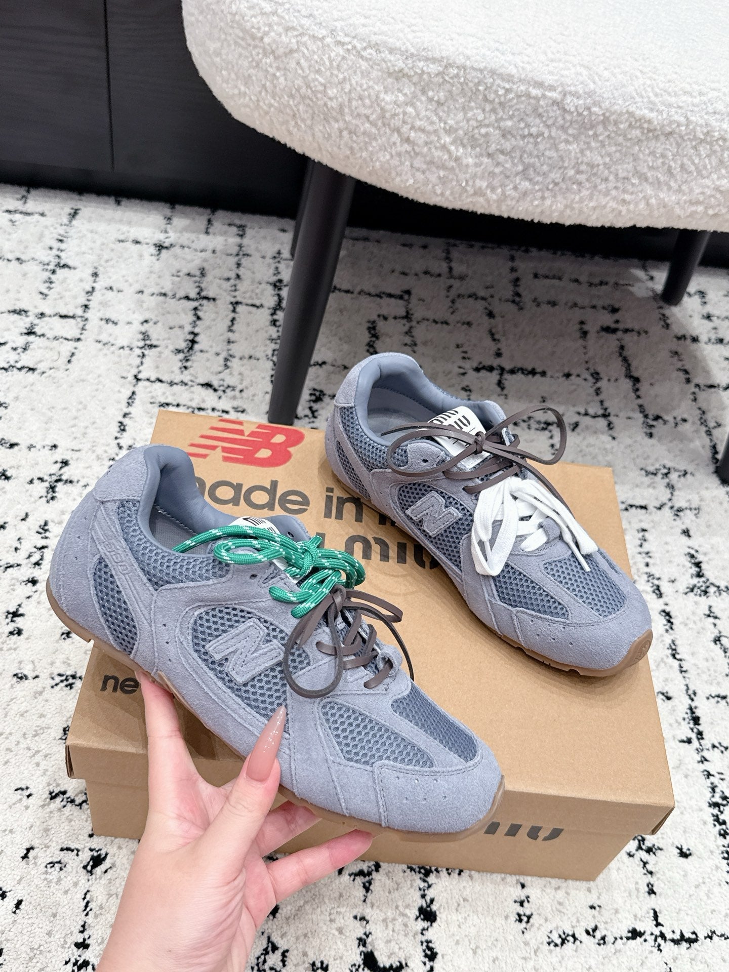 Miu 530 Casual Sneaker Light Purple Suede Mesh 880615