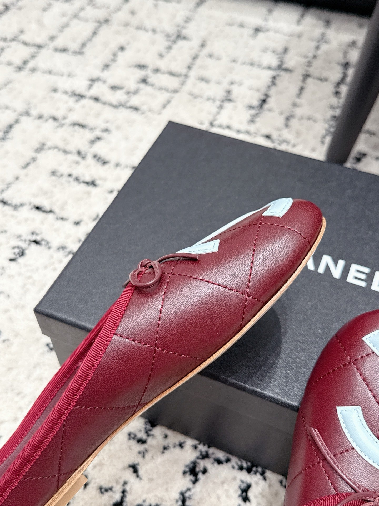 CC 26s Coco Beach Cambon Mule Burgundy Lambskin 847129
