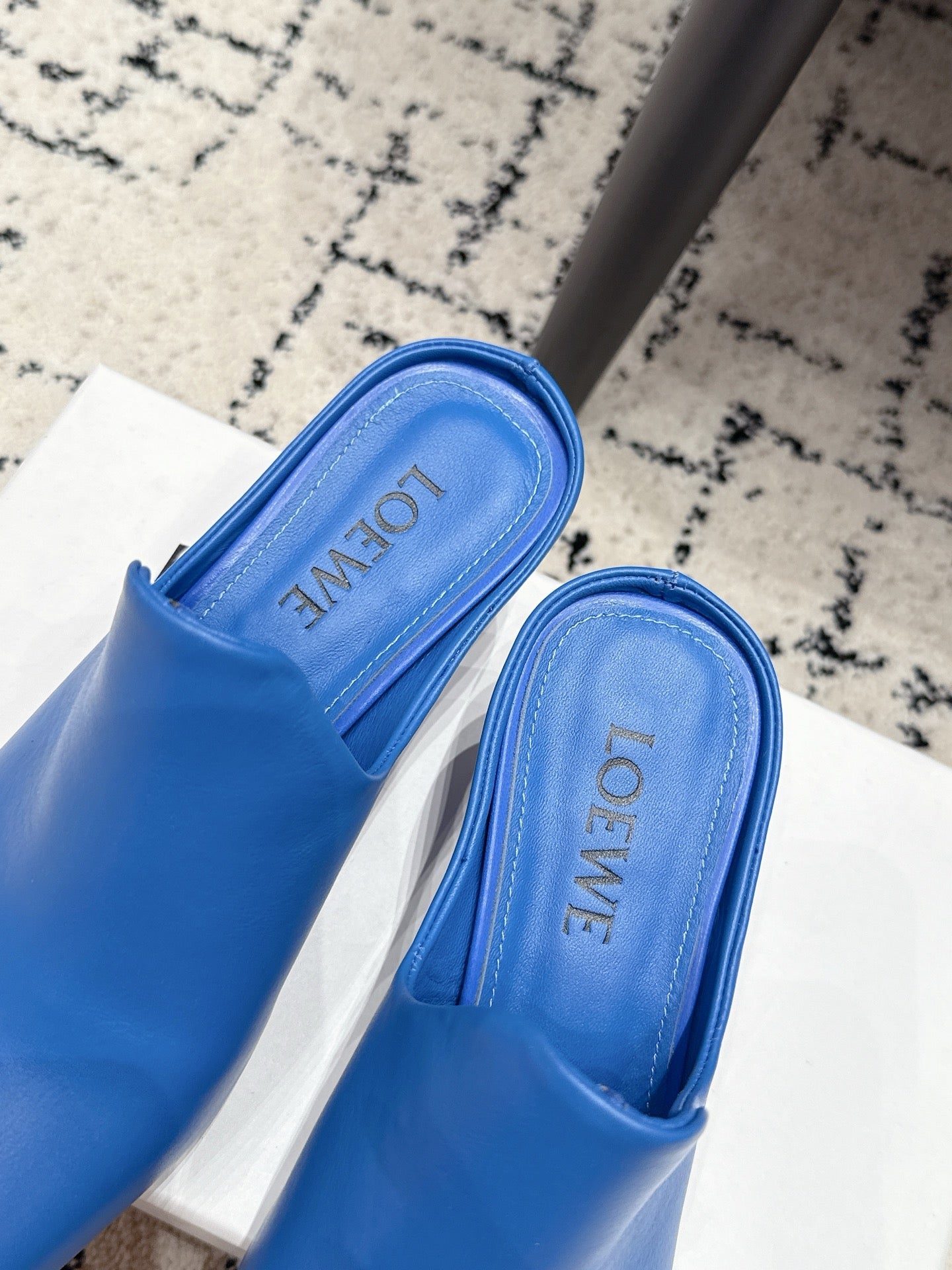 Loewe Emily Mule Blue Lambskin 880826