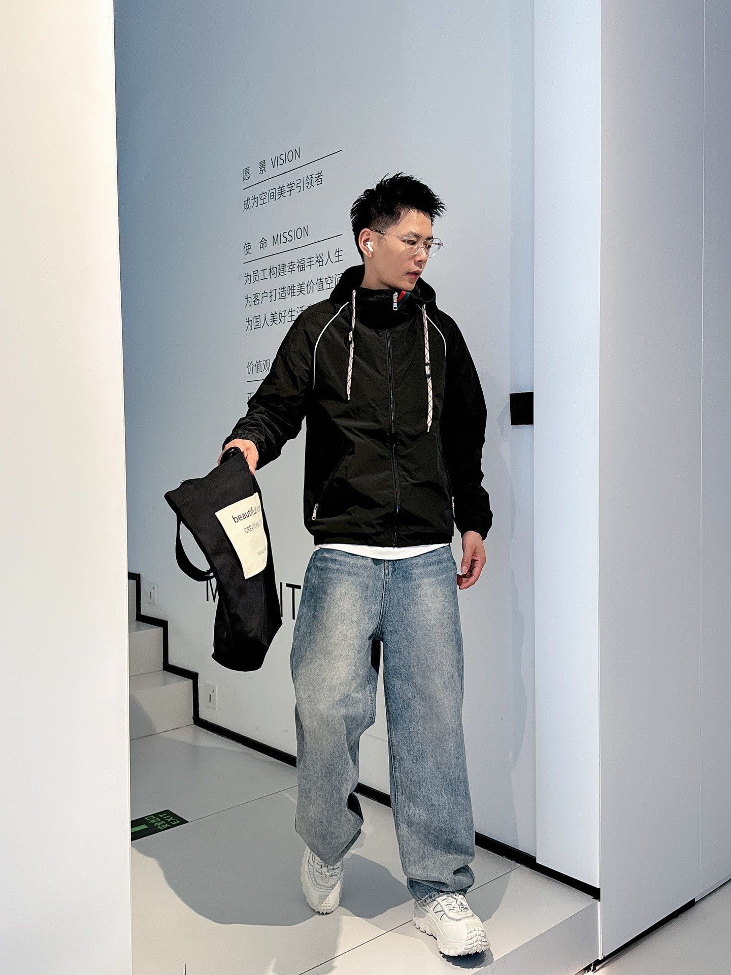 Gucci Men’s Jacket Black Nylon Satin