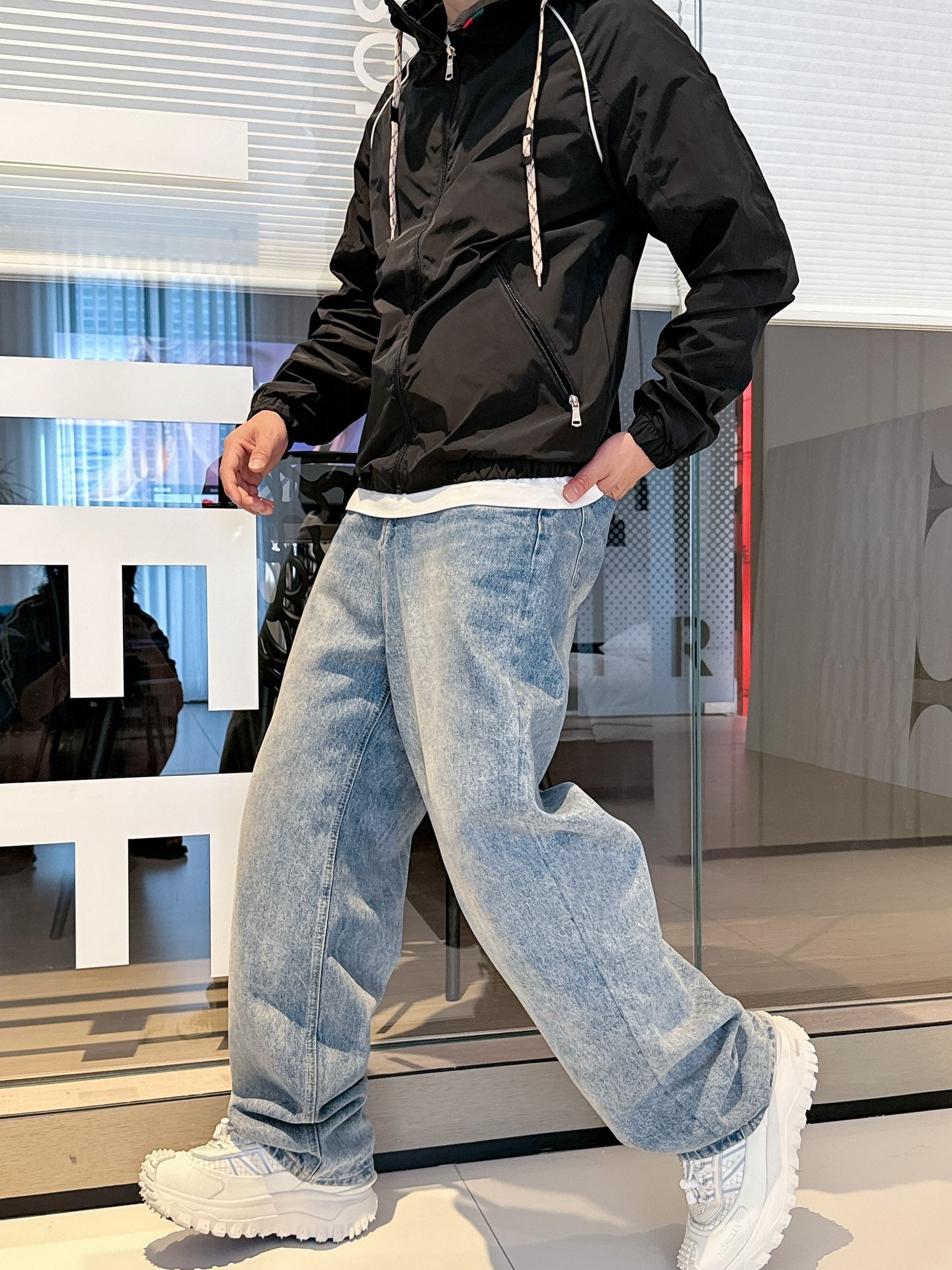 Gucci Men’s Jacket Black Nylon Satin