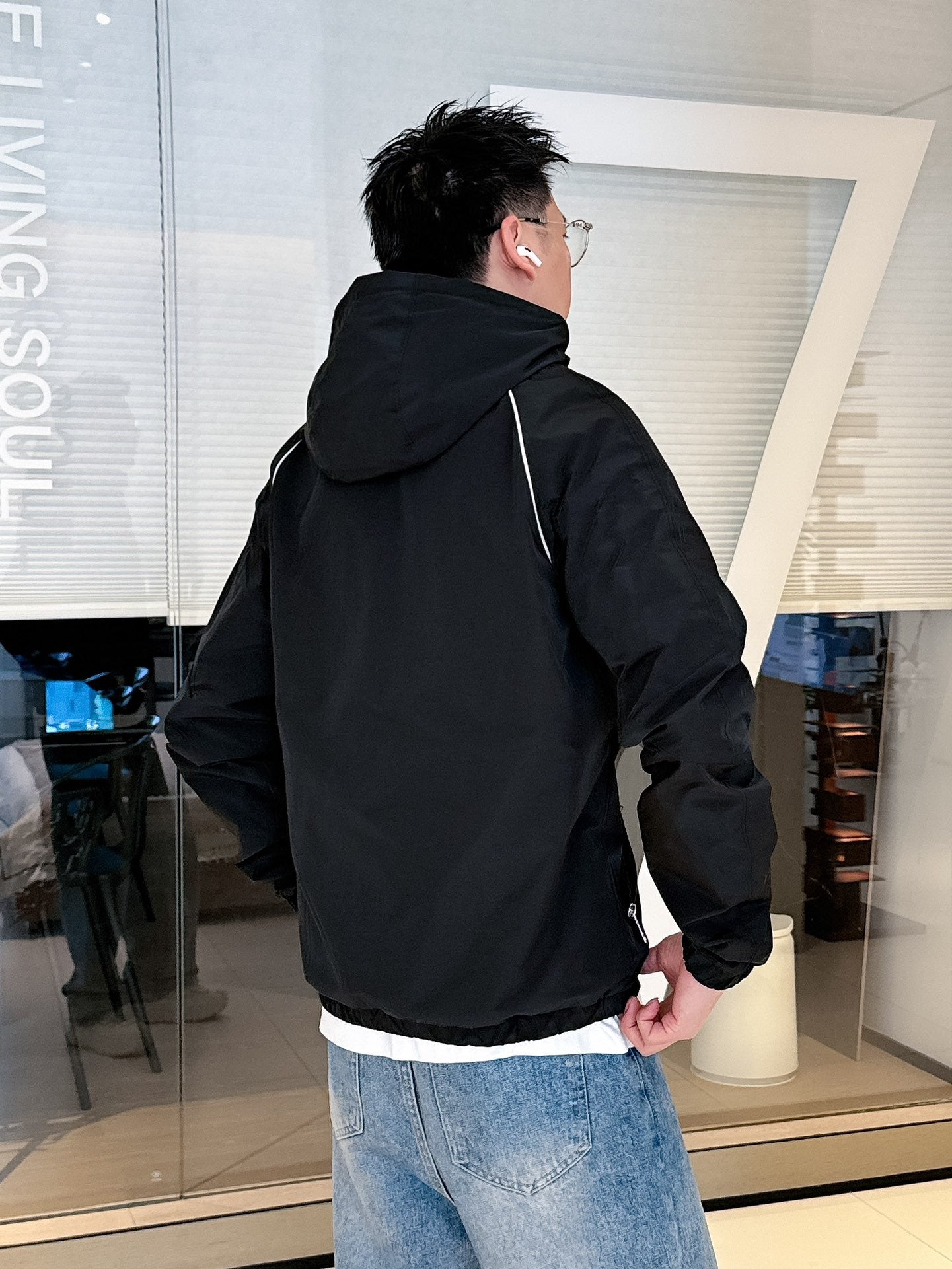 Gucci Men’s Jacket Black Nylon Satin