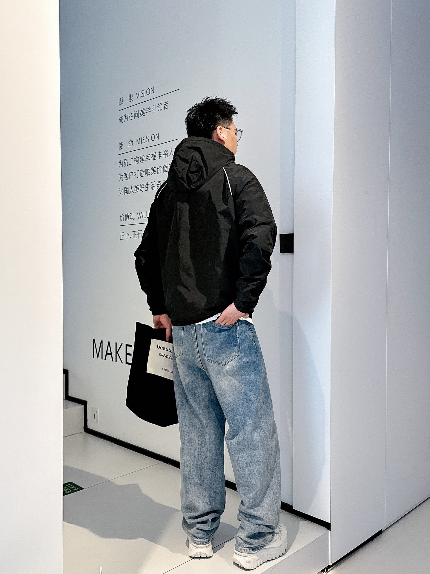 Gucci Men’s Jacket Black Nylon Satin