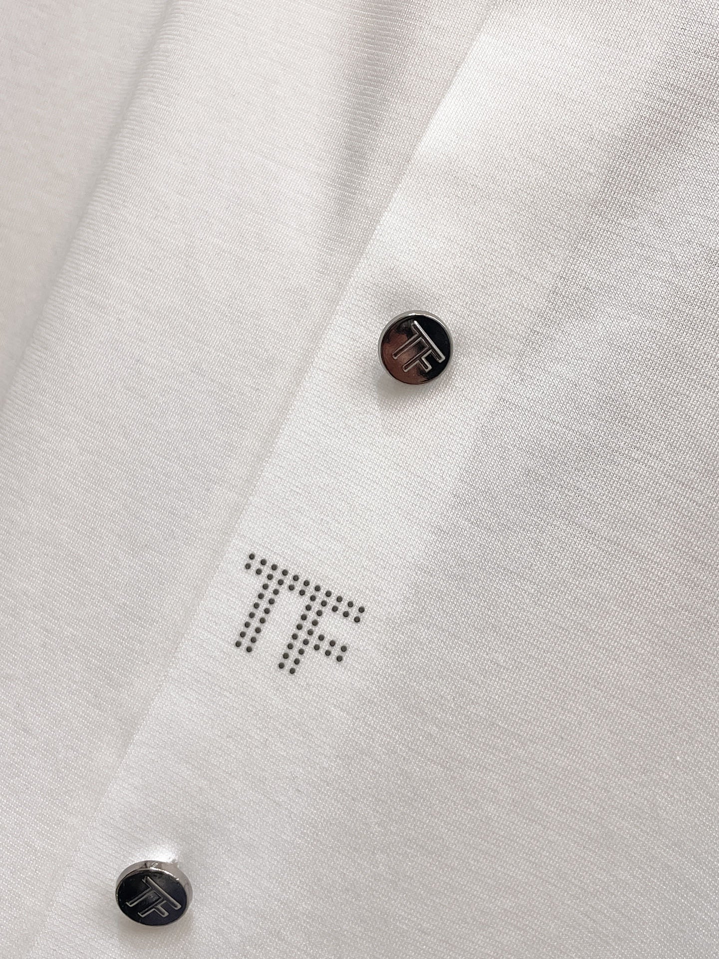 Tom Ford Men Short-Sleeve Polo Shirt White Silk