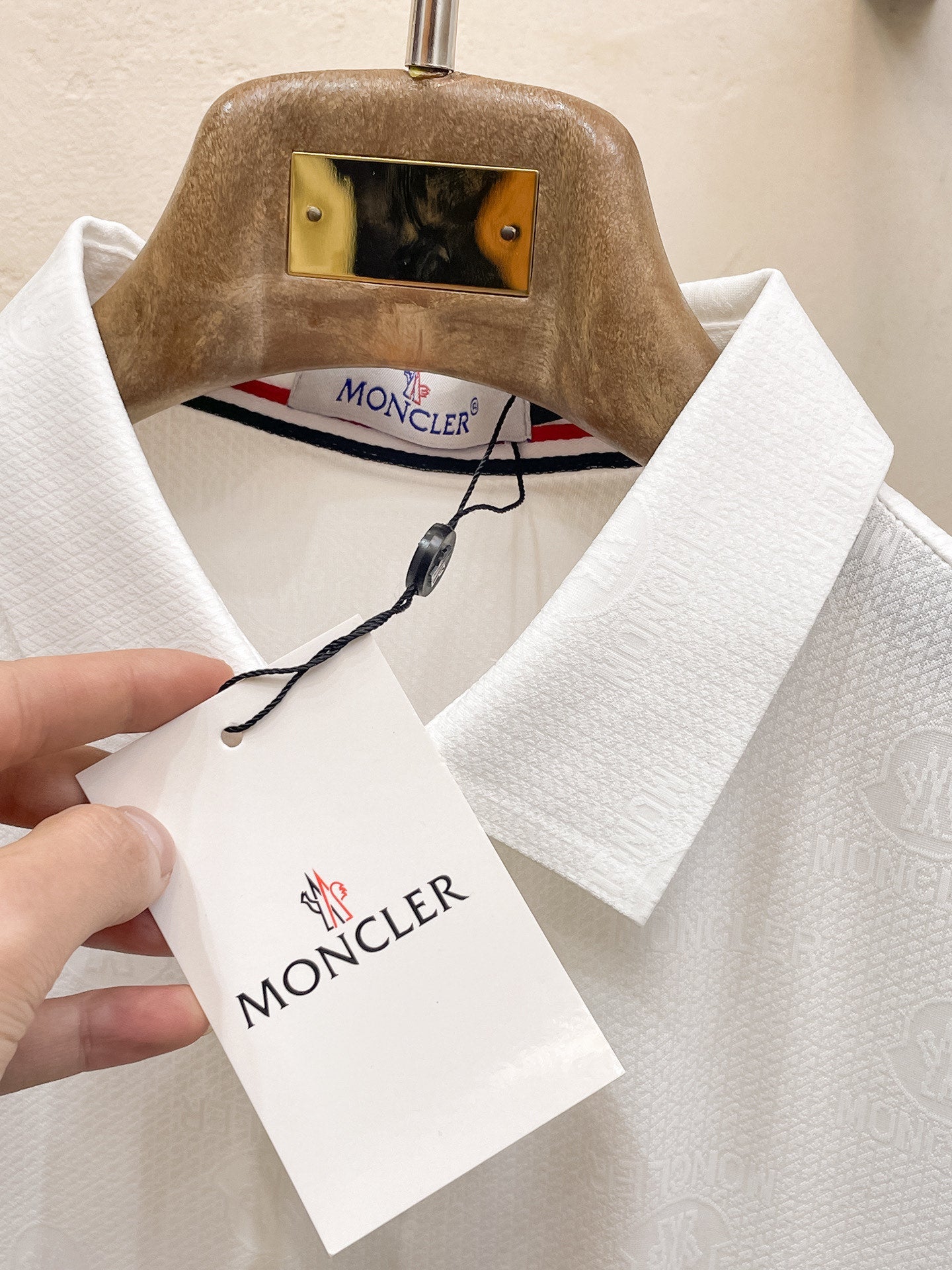 Moncler Men Polo Shirt White Cotton 01