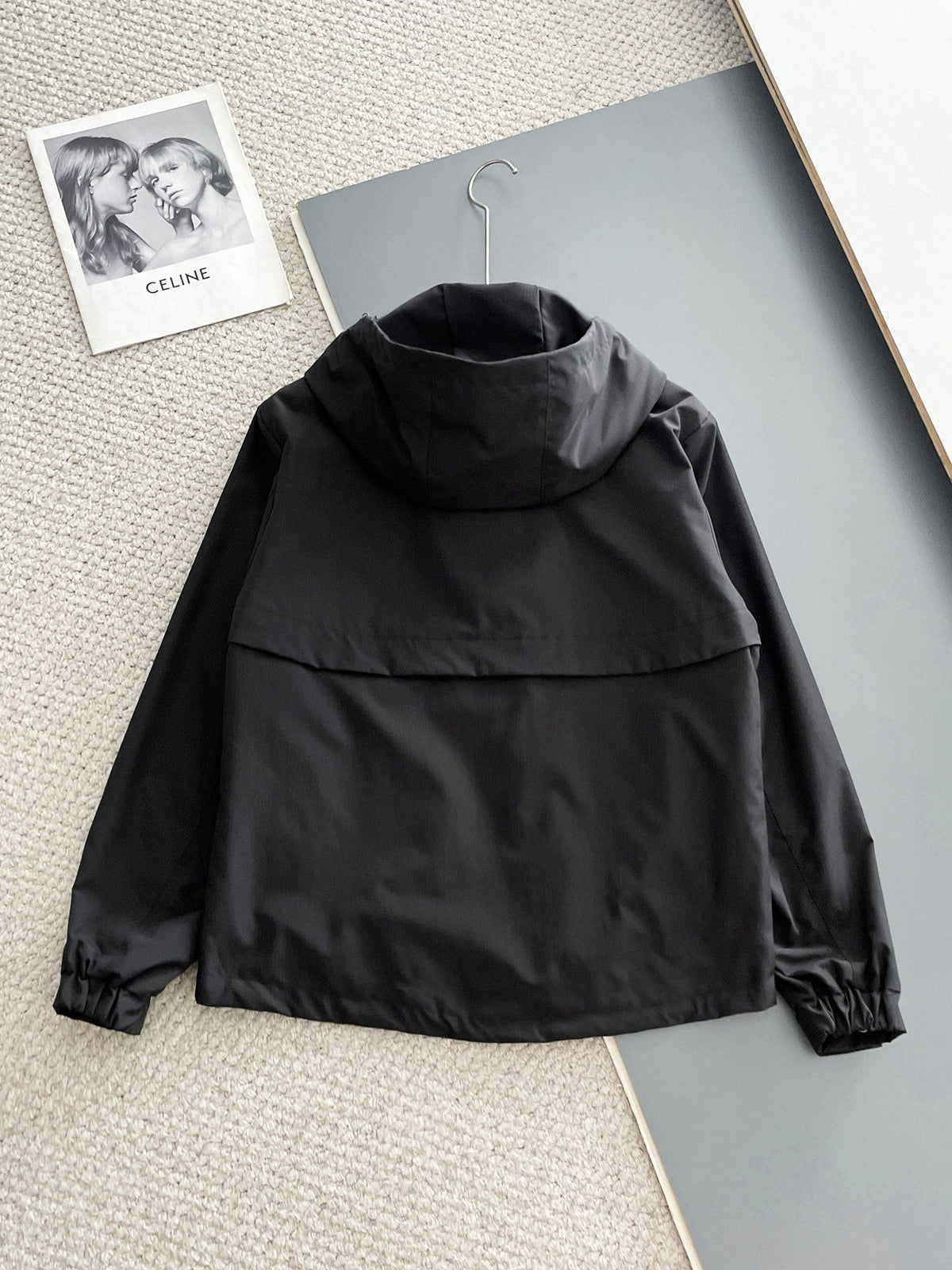 Prada 26s Men Hooded Windbreaker Jacket Enamelled Triangle Logo 391852