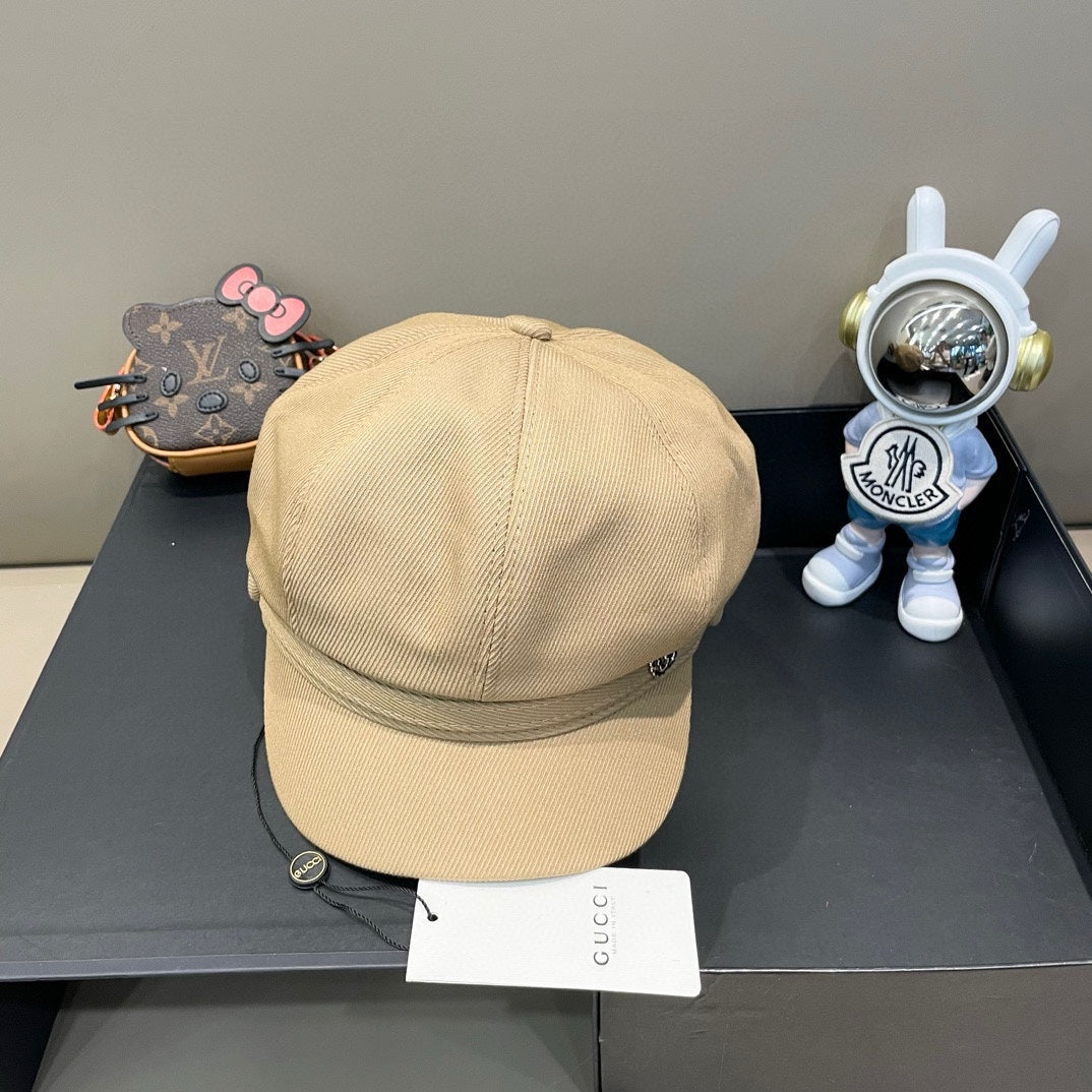 BAKER BOY CAP IN TORTILLA BROWN FABRIC 400794