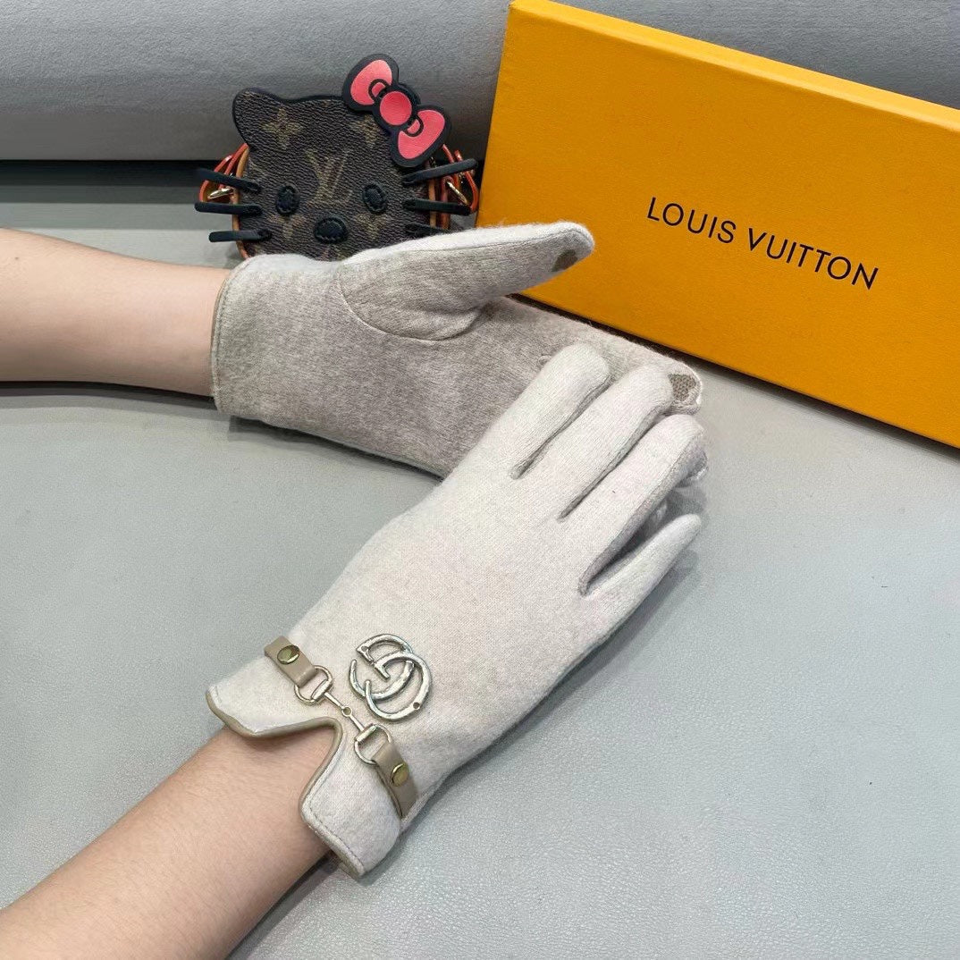 GLOVES IN BEIGE WOOL 454557