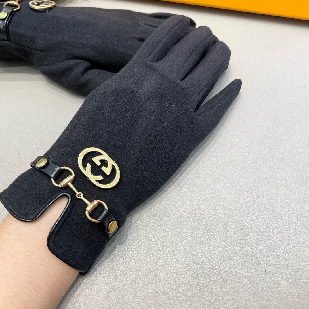 GLOVES IN BLACK CASHMERE 460077