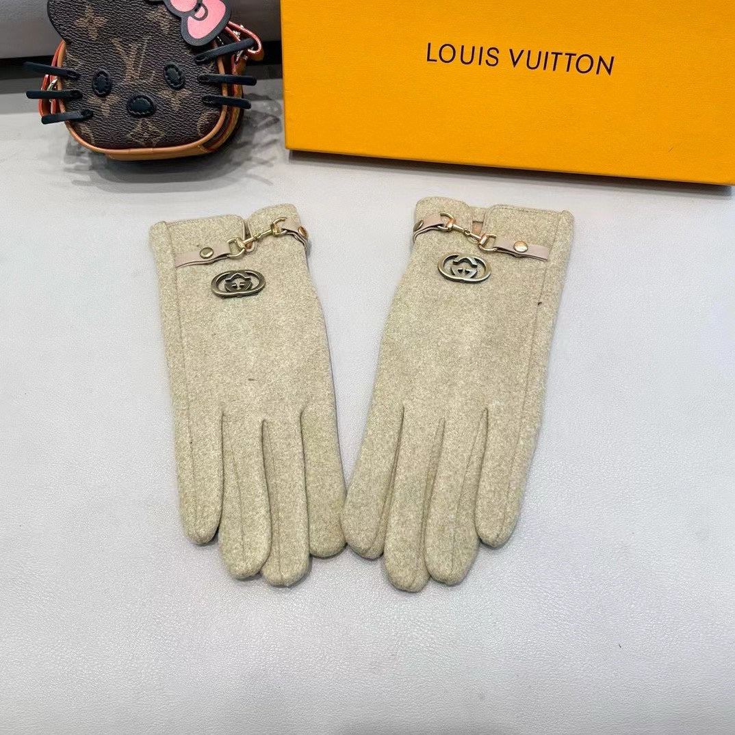 GLOVES IN ECRU BEIGE CASHMERE 460078
