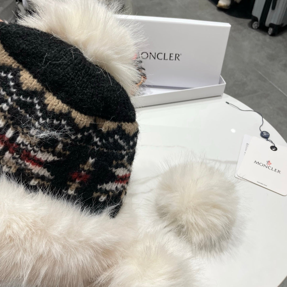 MC 26s Winter Pattern Bomber Trapper Hat Multicolor Fur 497876