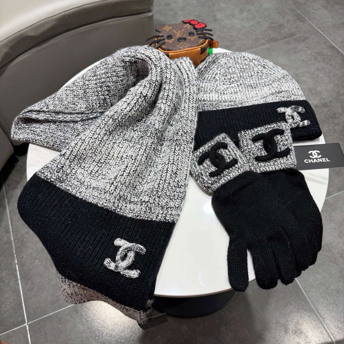 CC 26s Winter Knit Set Black Grey Wool 499257