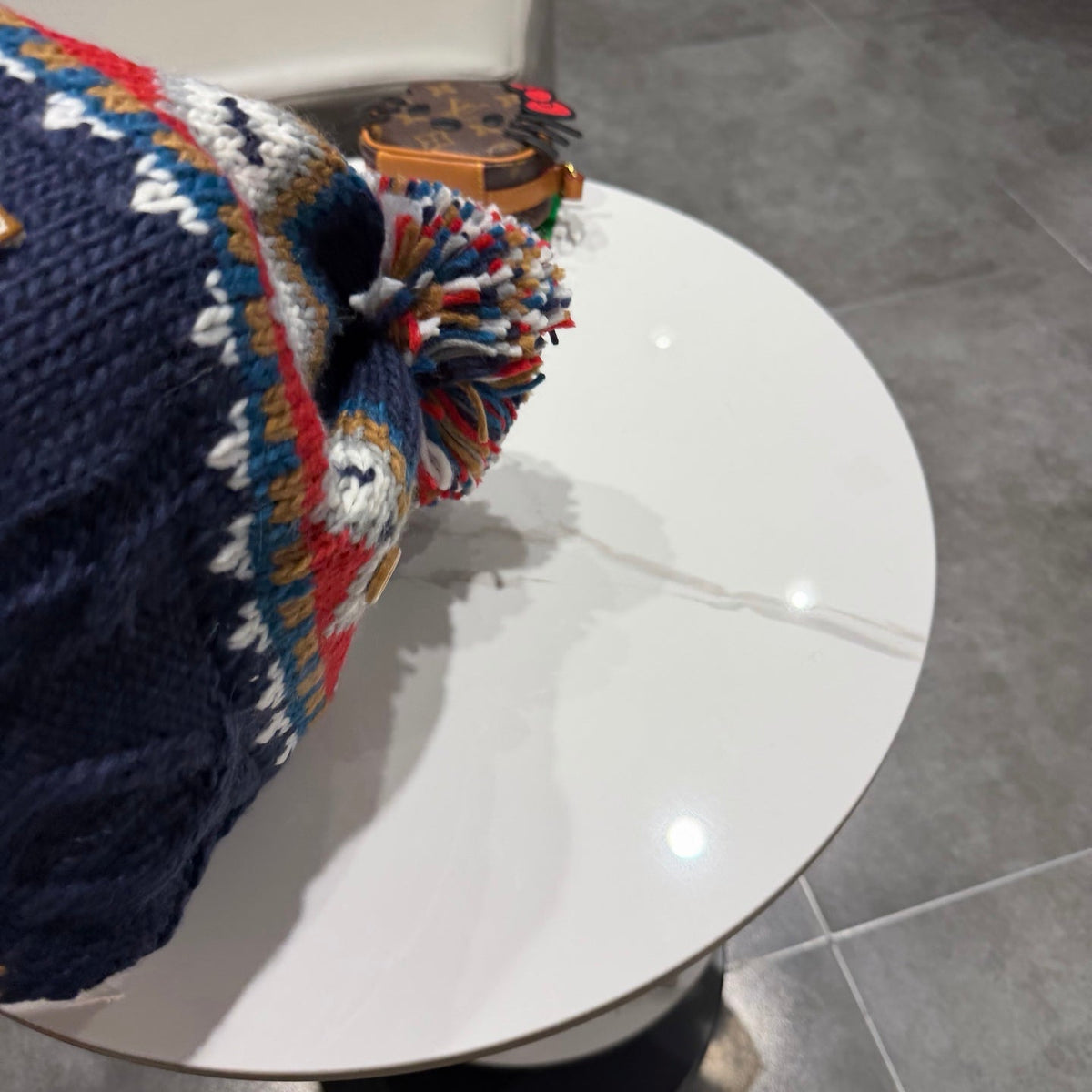 UGG 26s Winter Pattern Bomber Trapper Hat Multicolor Fur 499181