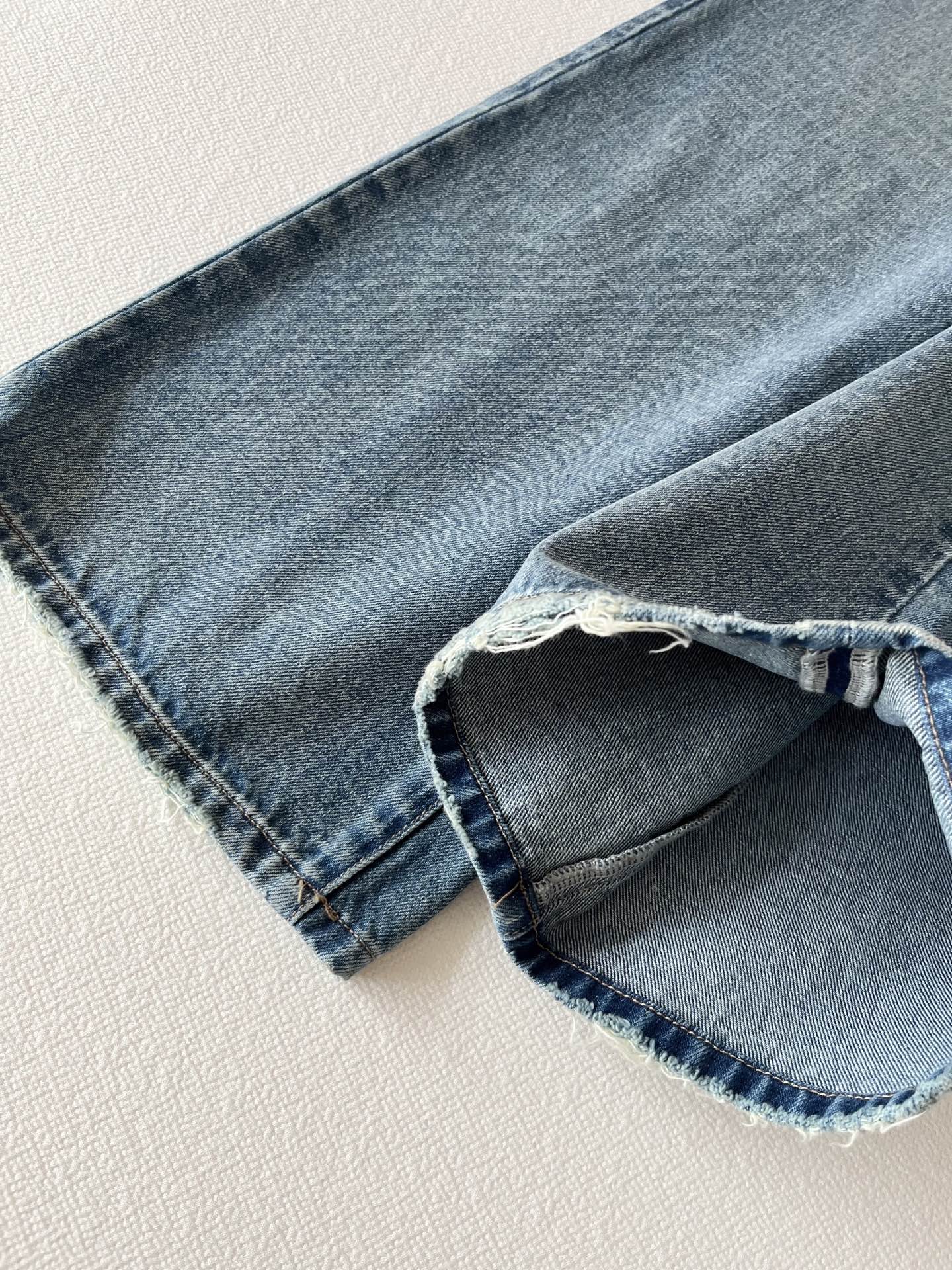 CC Rhinestone Belt Wide-Leg Jeans Blue Denim 351177