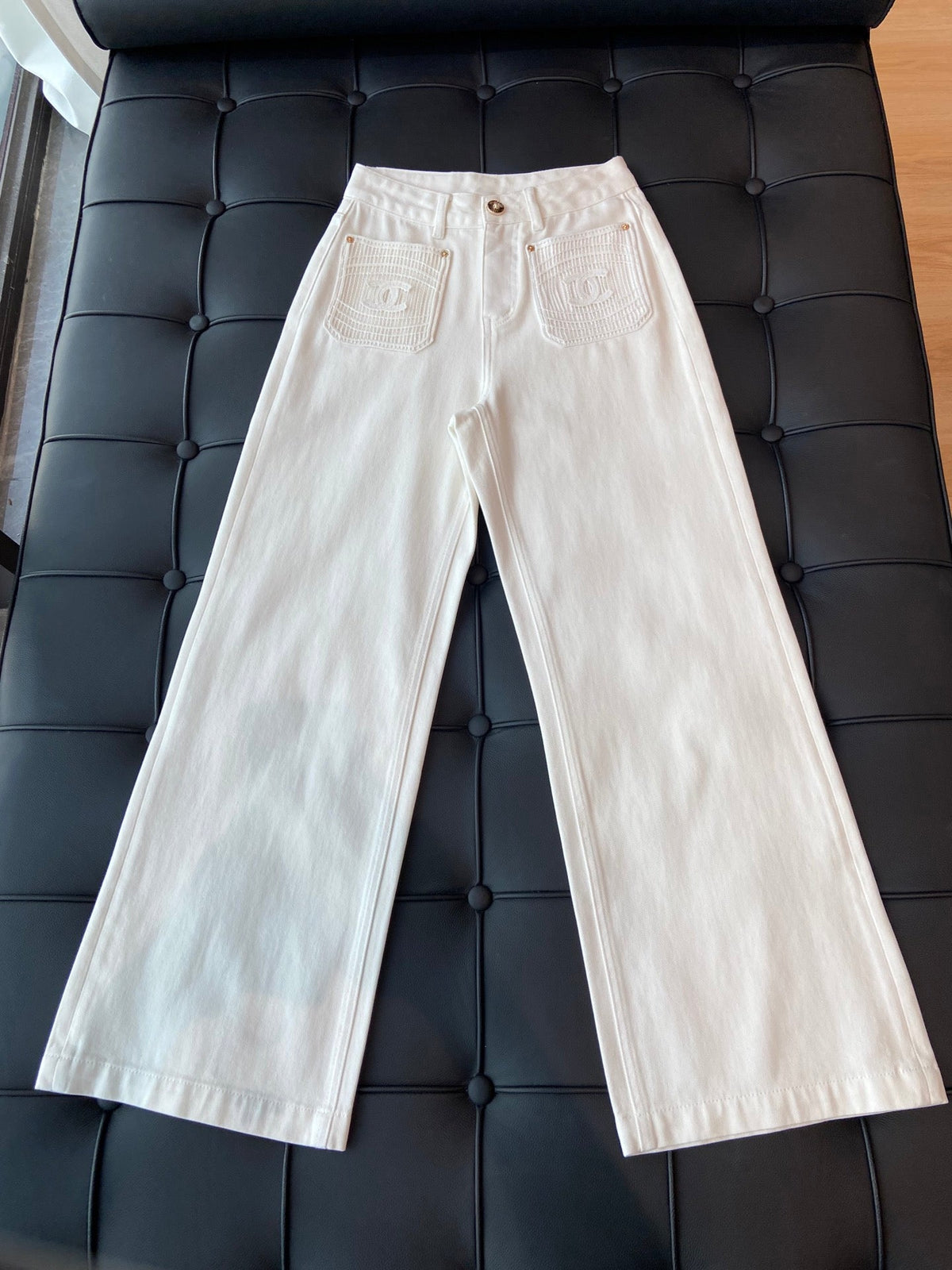 Chanel 2026 Jeans White Denim Cotton 435477