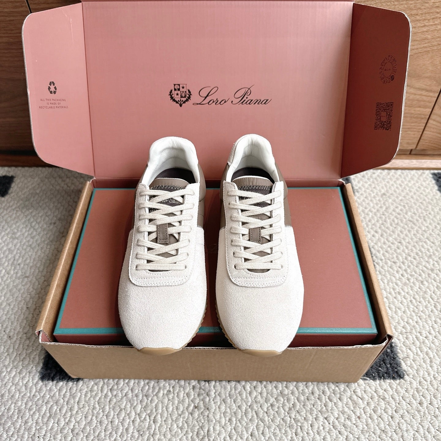 LP Fast Walk Sneaker White Olive Suede