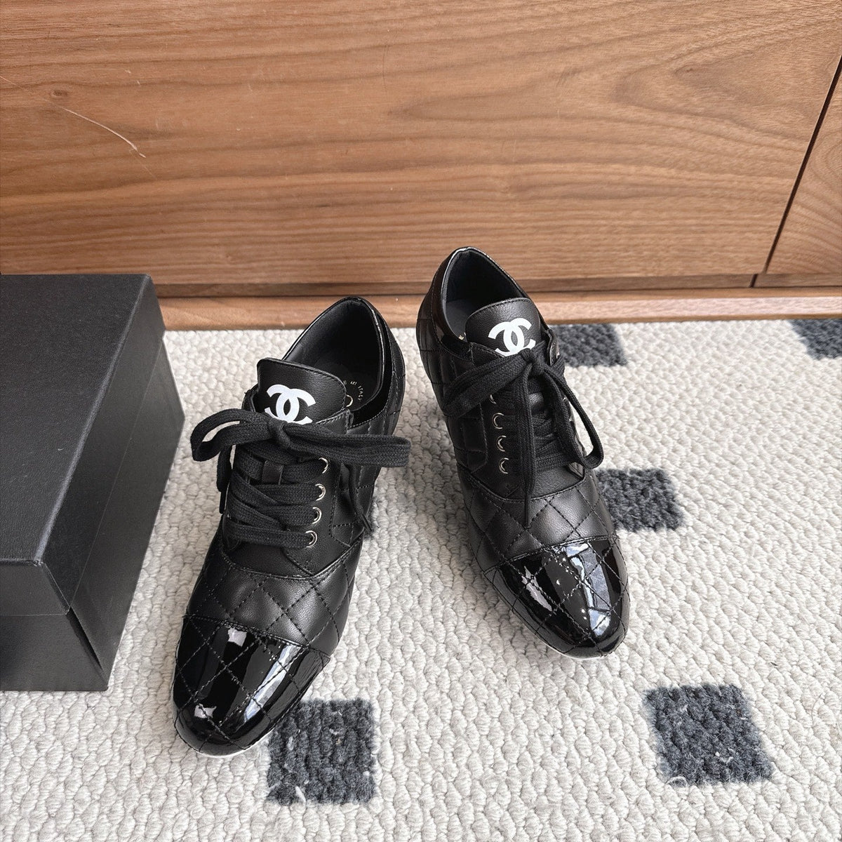 CC 26s Lace-Up Oxfords 6.5cm Black Leather 118291