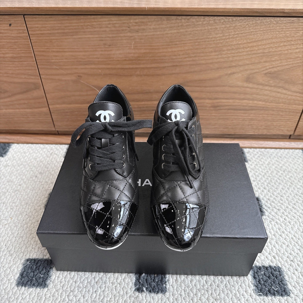 CC 26s Lace-Up Oxfords 6.5cm Black Leather 118291