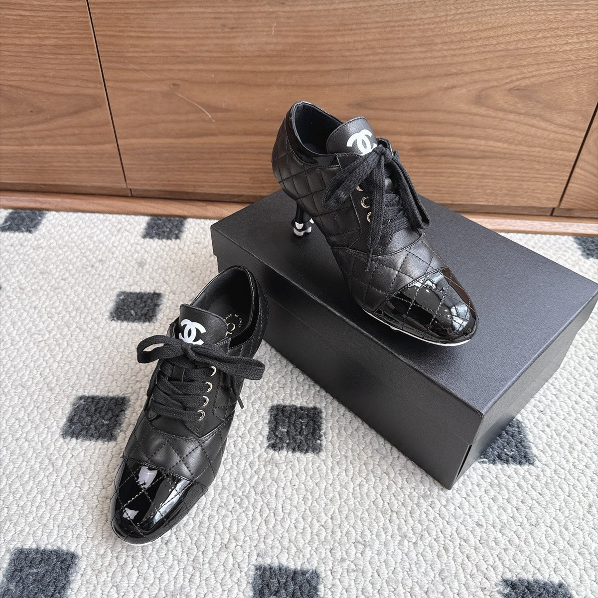 CC 26s Lace-Up Oxfords 6.5cm Black Leather 118291