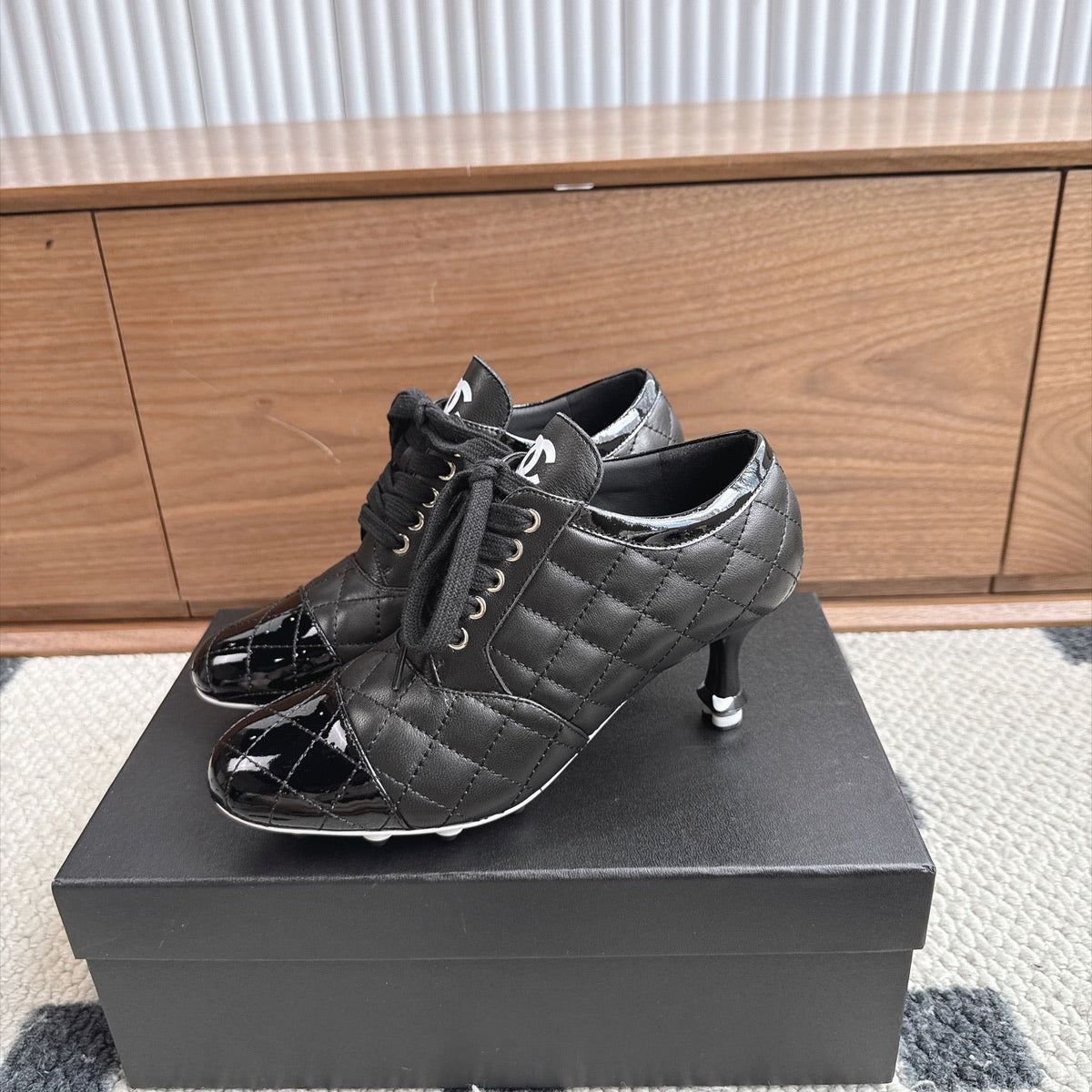 CC 26s Lace-Up Oxfords 6.5cm Black Leather 118291