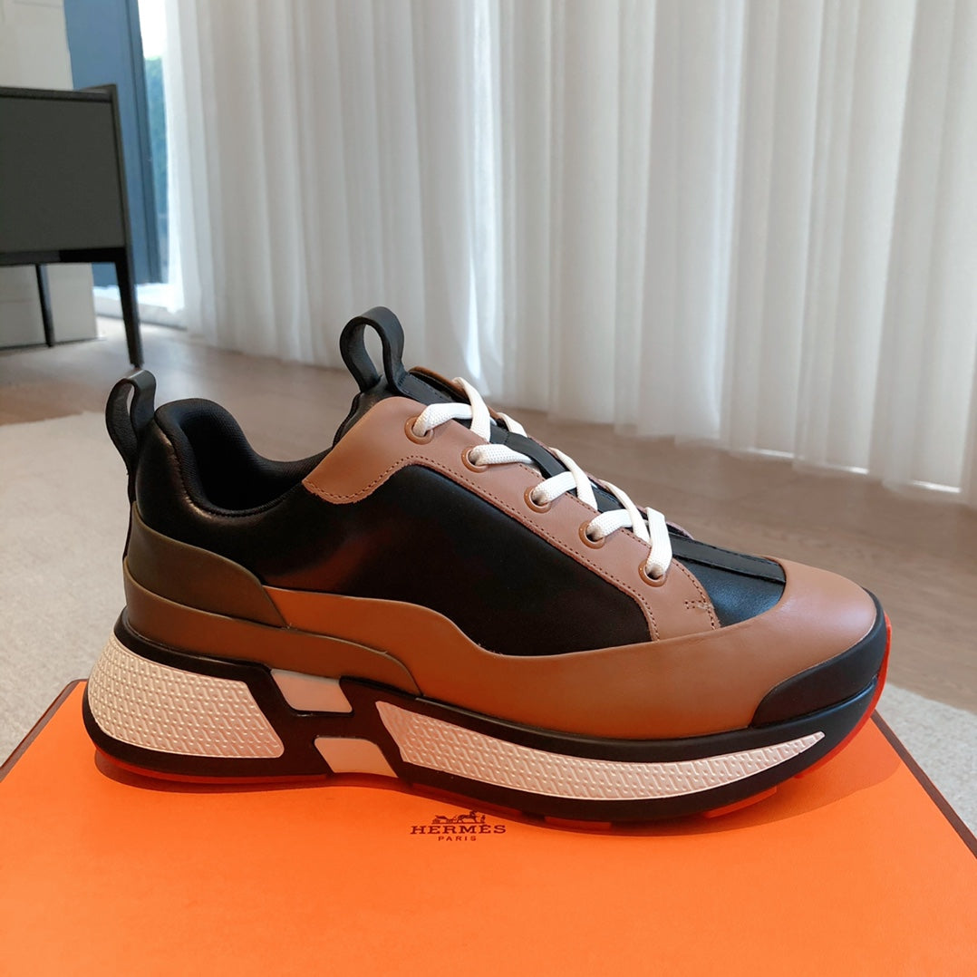HM Hugo Sneakers Brown Black Calfskin 933465