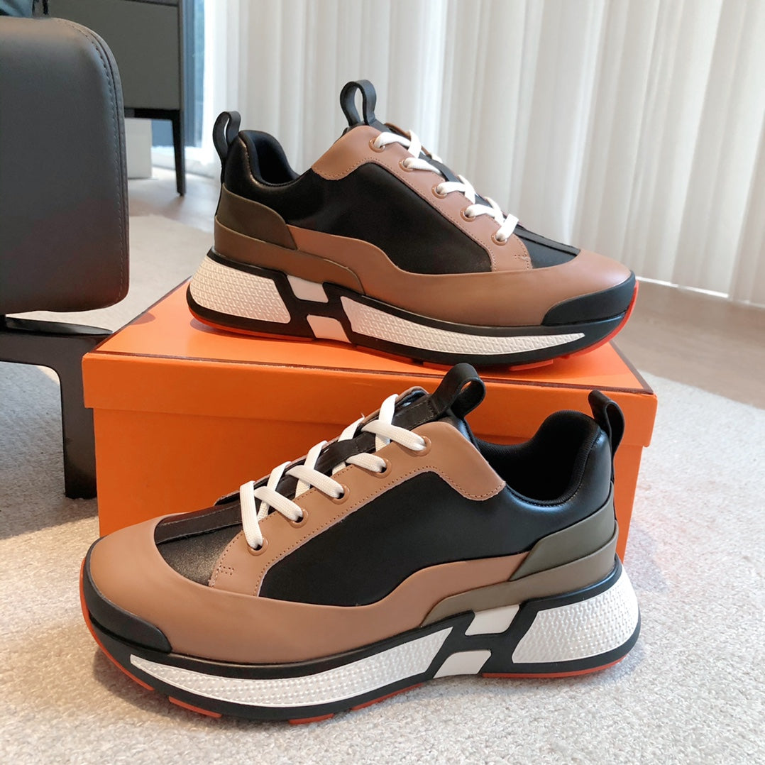 HM Hugo Sneakers Brown Black Calfskin 933465