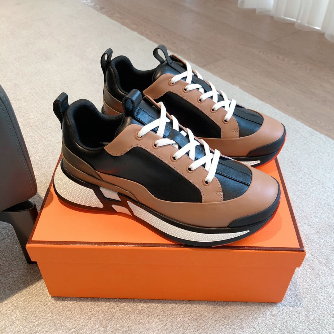 HM Hugo Sneakers Brown Black Calfskin 933465