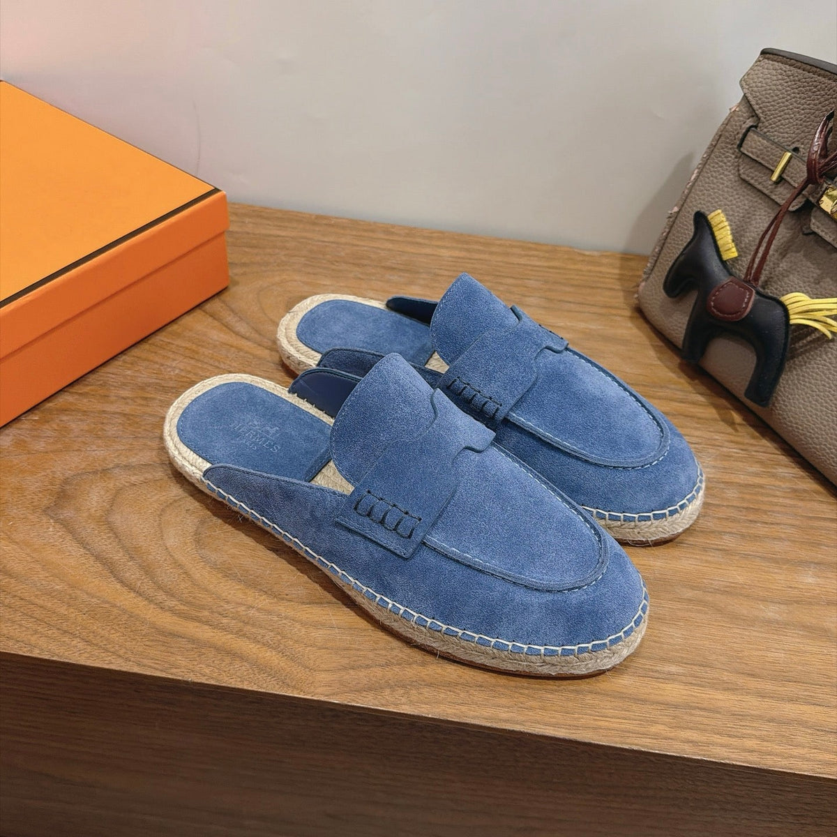 HM 26s Nil Espadrilles 1.5cm Blue Suede 171342
