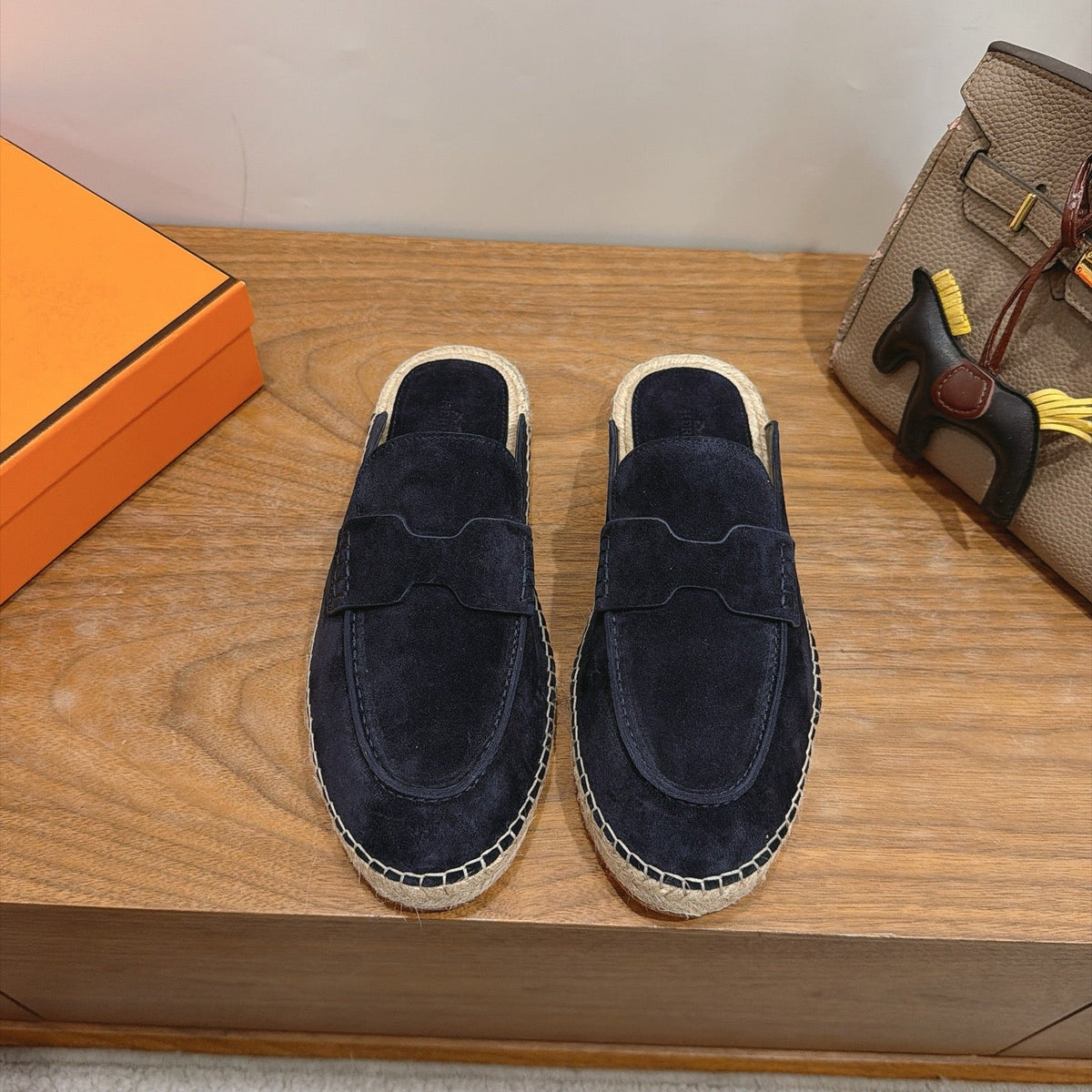 HM 26s Nil Espadrilles 1.5cm Navy Blue Suede 171349