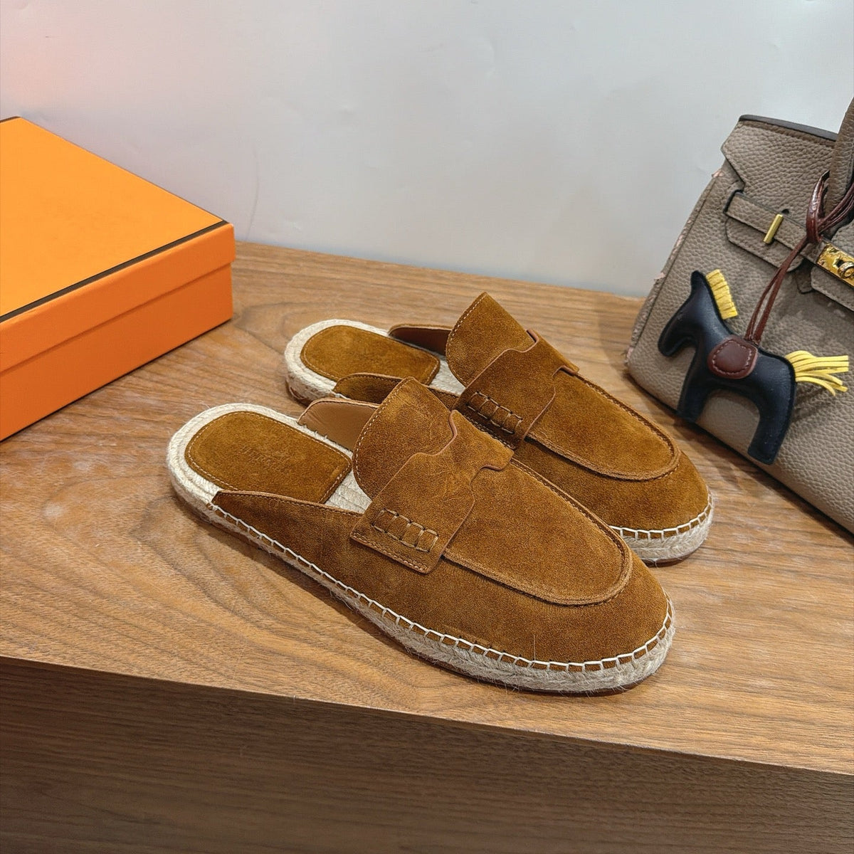 HM 26s Nil Espadrilles 1.5cm Light Brown Suede 171352