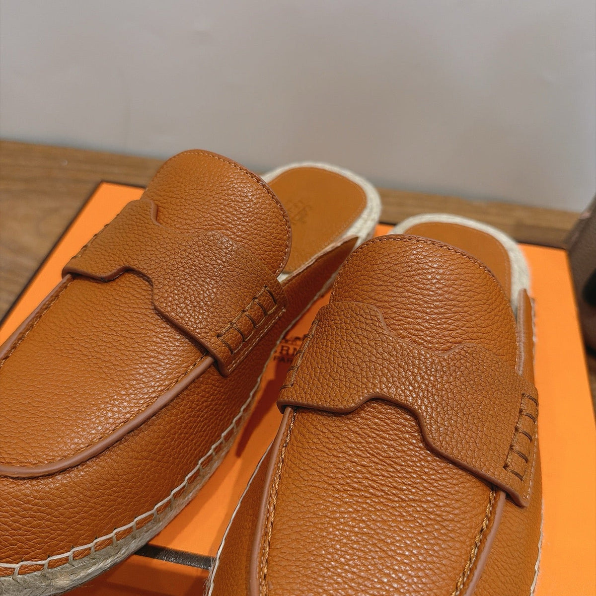 HM 26s Nil Espadrilles 1.5cm Light Brown Leather 171354