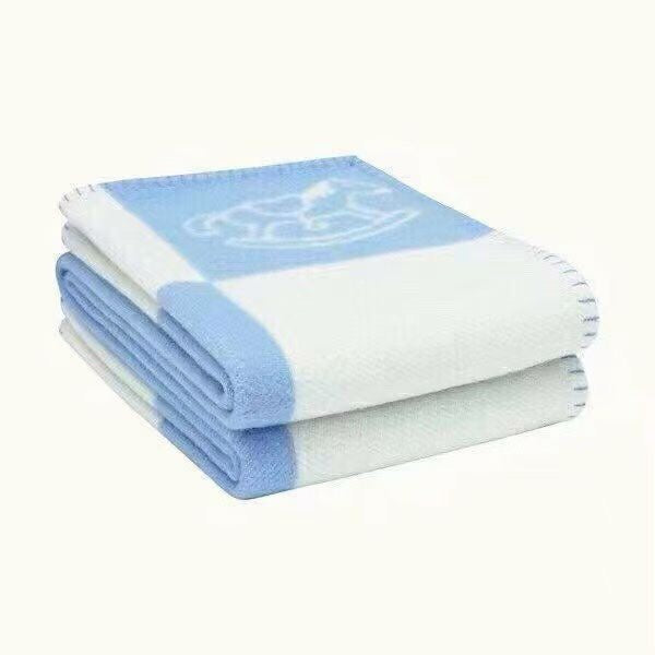 Hermes 26s Adada Avalon Blanket Blue 528164