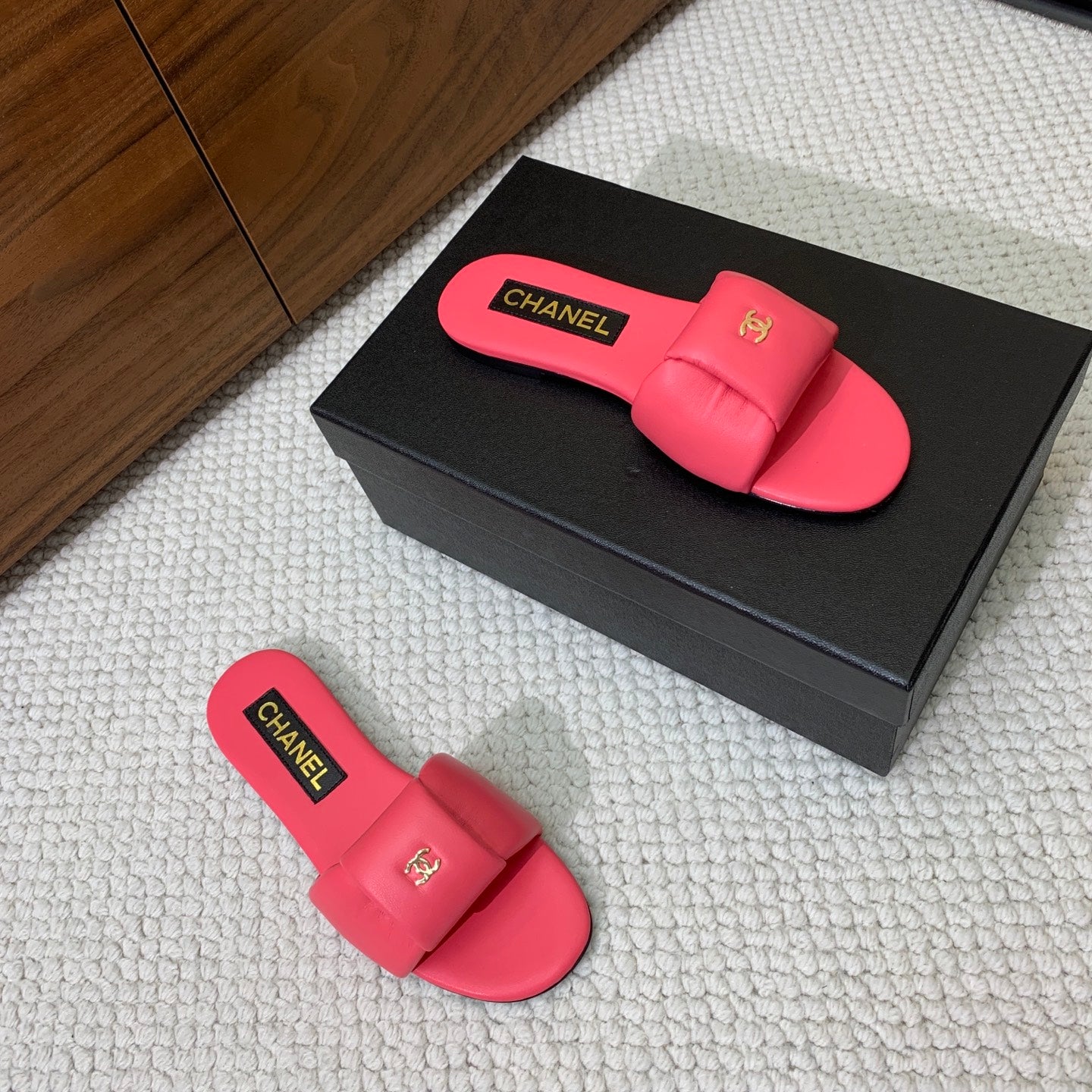 CC 26s Padded Sandals Red Lambskin 887950