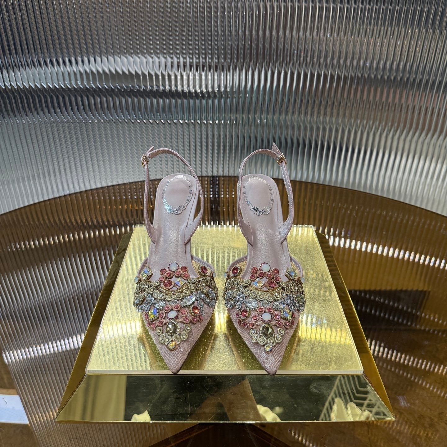 RC 25C Retro Slingbacks 7.5cm Gradient Pink Sheepskin 310637