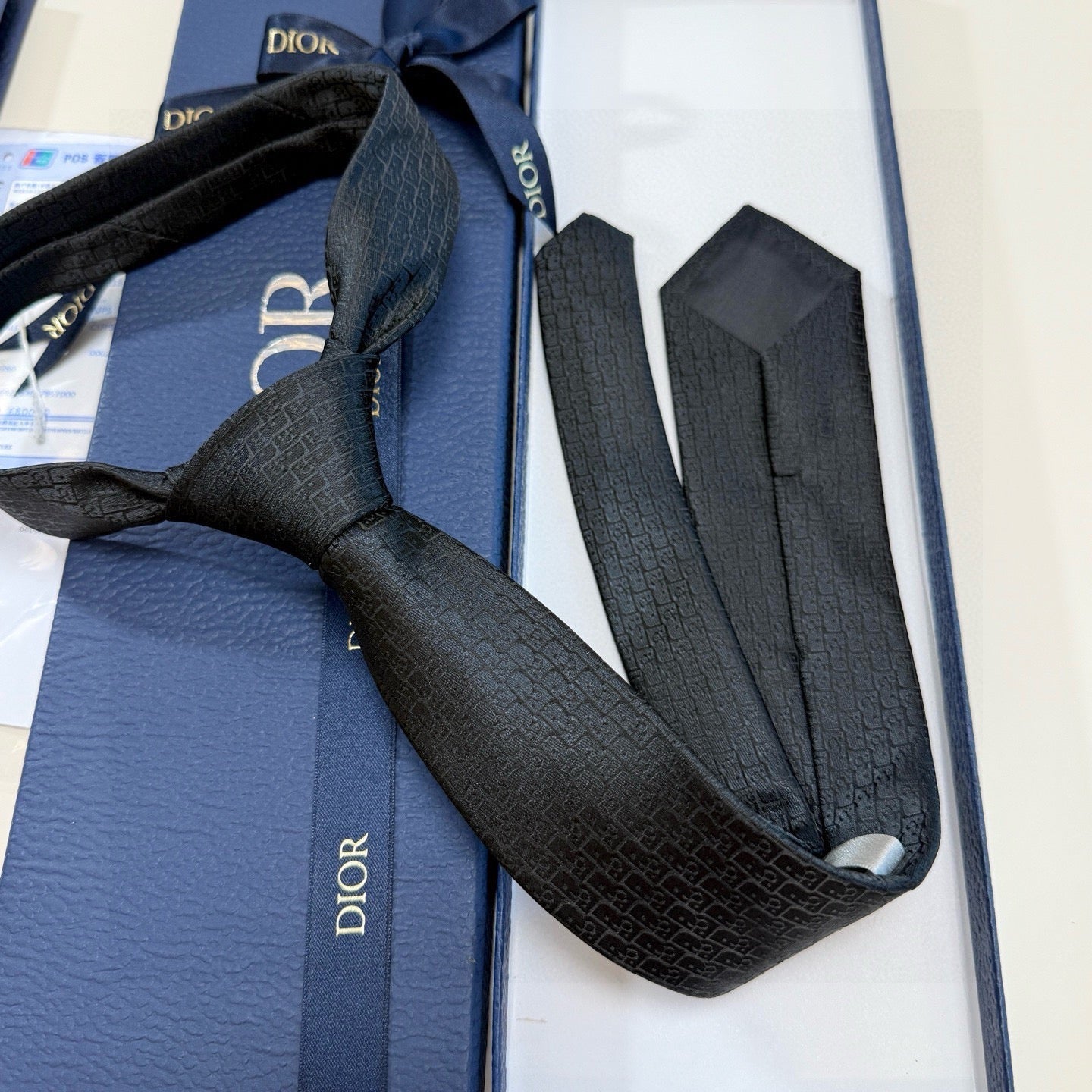 CD Tie Black Silk 330078