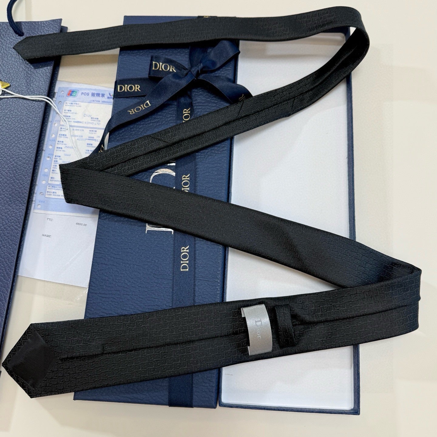 CD Tie Black Silk 330078