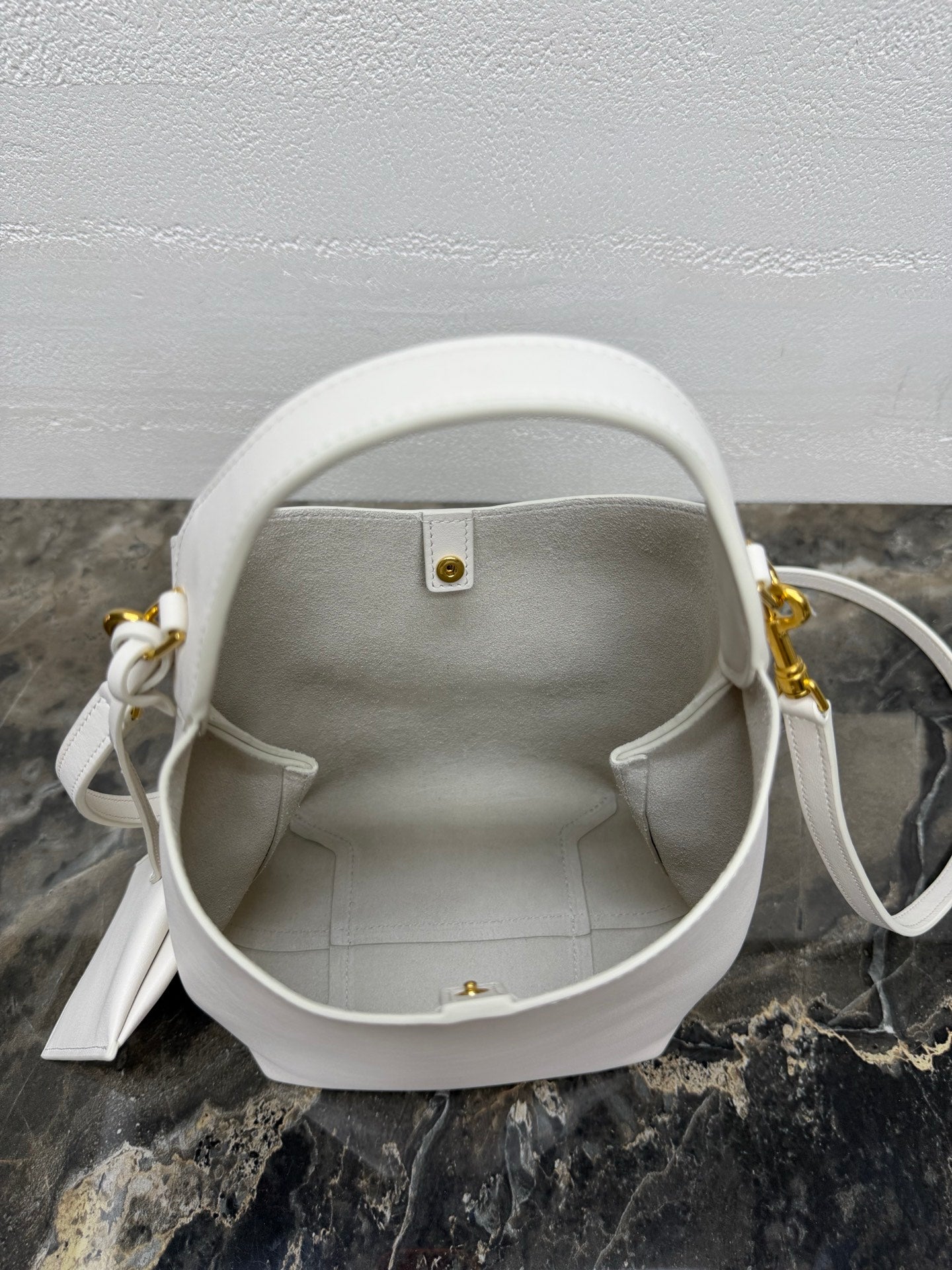 Celine Small Hobo White Supple Smooth Calfskin