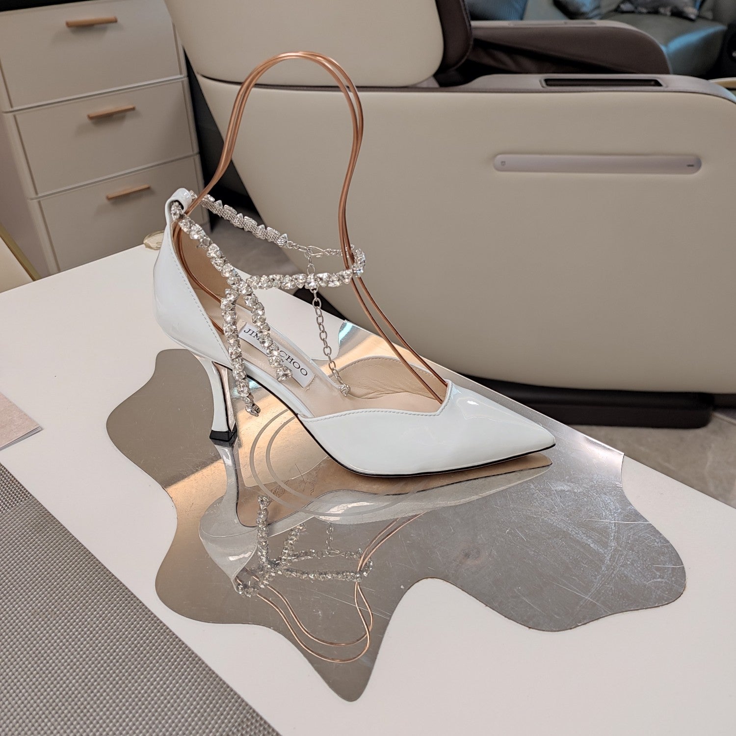 Jimmy 25 Stevie 80 Pumps White Patent Leather 240029
