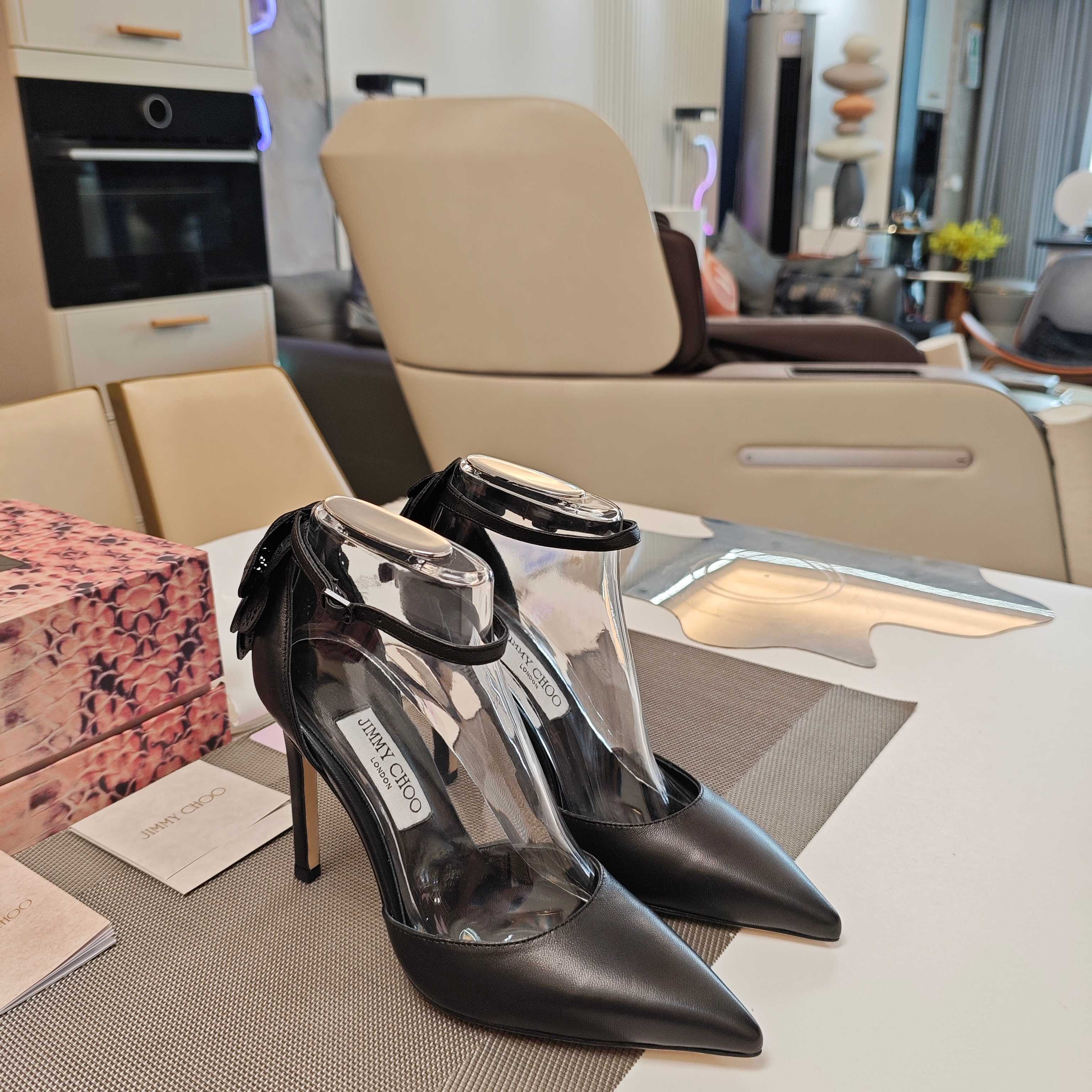 Jimmy Choo Marja Pumps 10cm Black Leather 900896