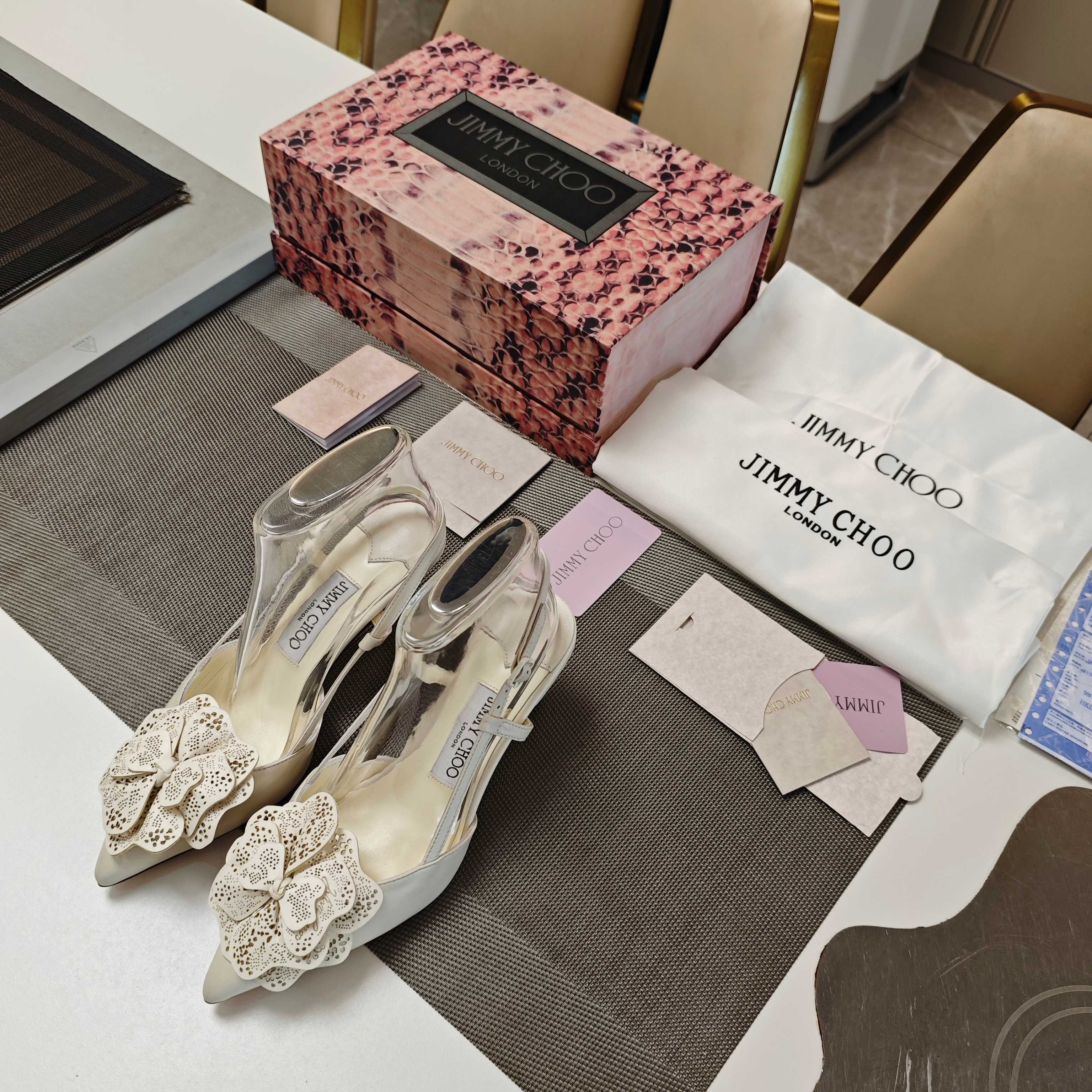 Jimmy Choo Mimmi Pumps 5cm Cream Leather 900901