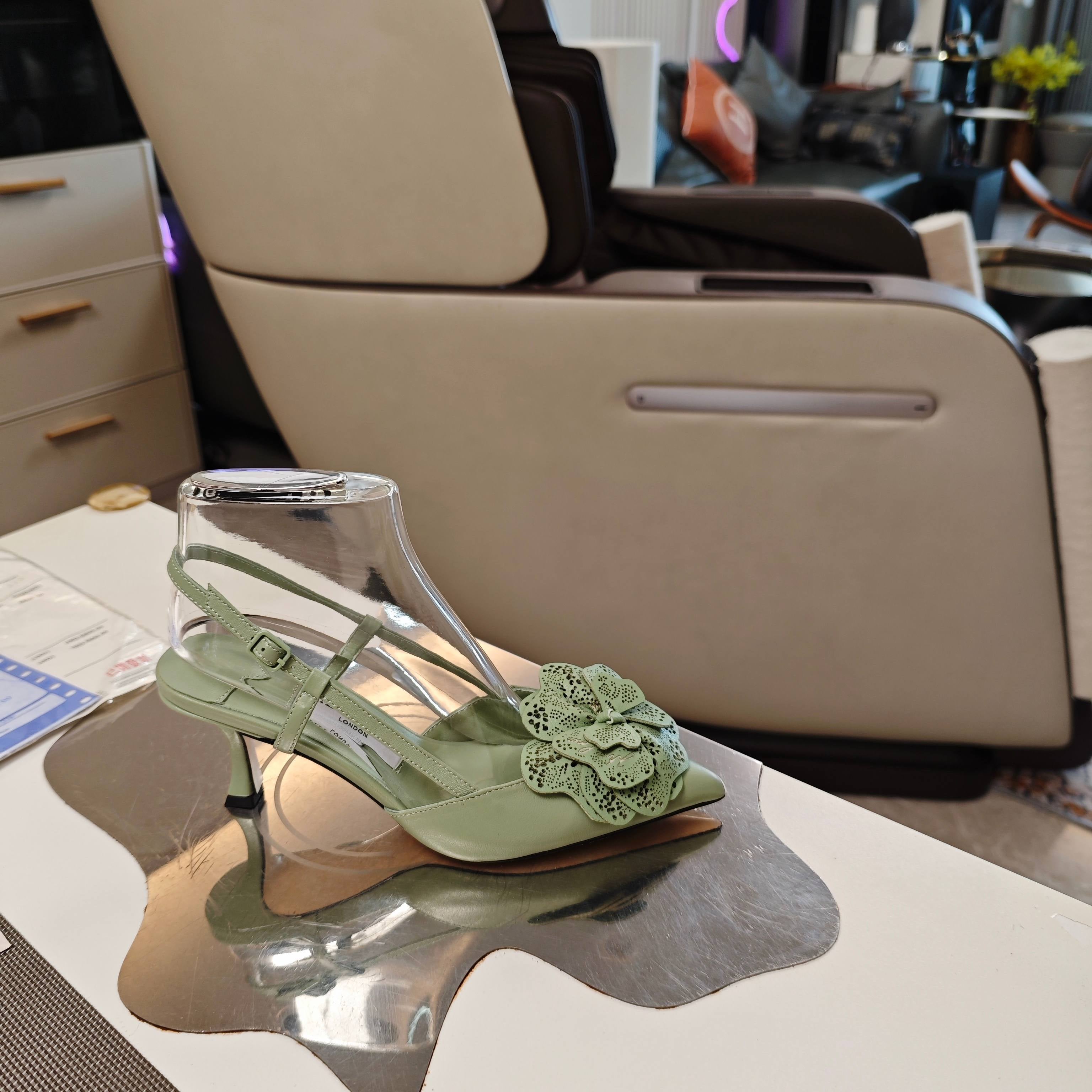Jimmy Choo Mimmi Pumps 5cm Green Leather 900902