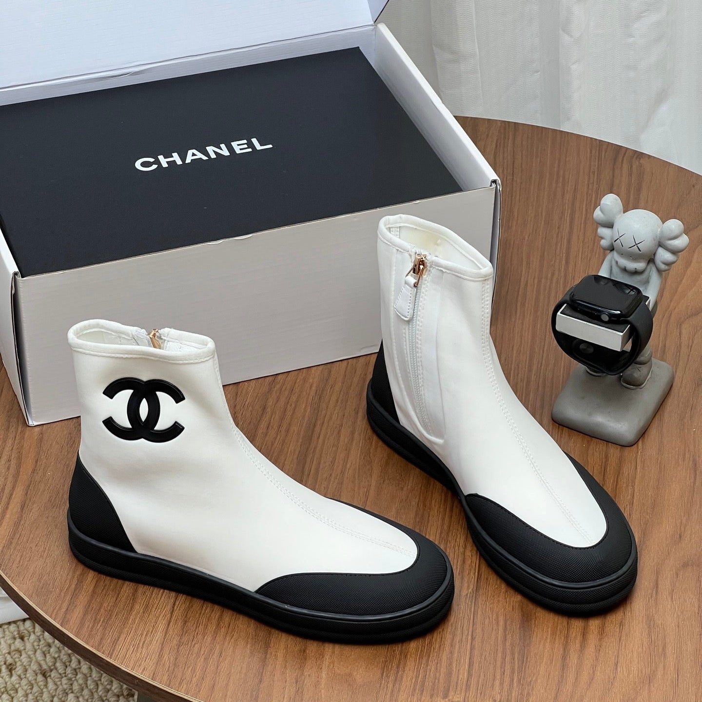 CC Coco Beach 2026 Boots White Black Fabric Rubber 846557