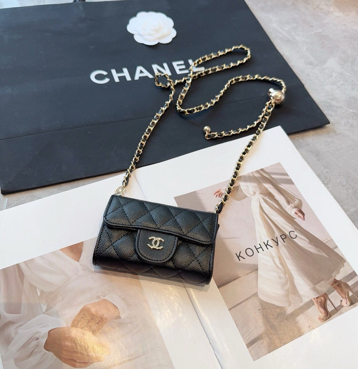 Chanel Bags Wallet On Chain Mini Belt Bag Black Caviar 548667