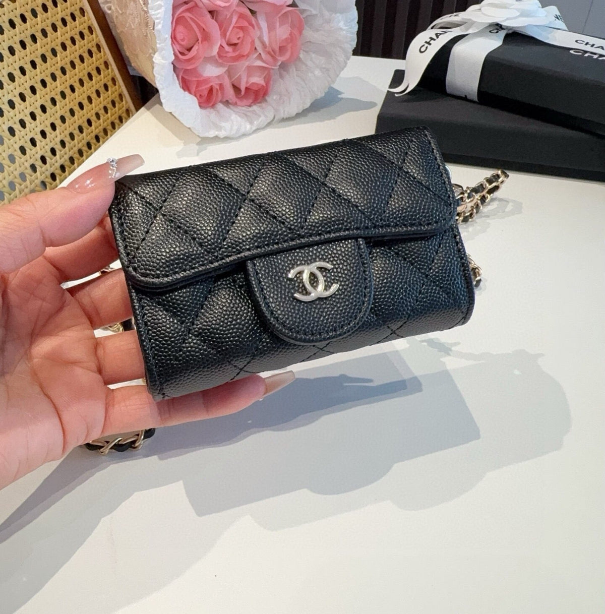 Chanel Bags Wallet On Chain Mini Belt Bag Black Caviar 548667