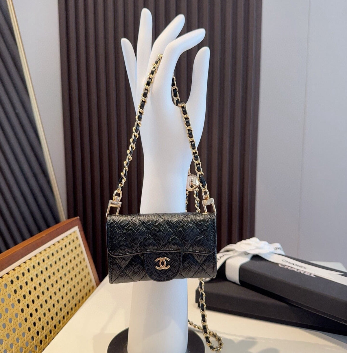 Chanel Bags Wallet On Chain Mini Belt Bag Black Caviar 548667