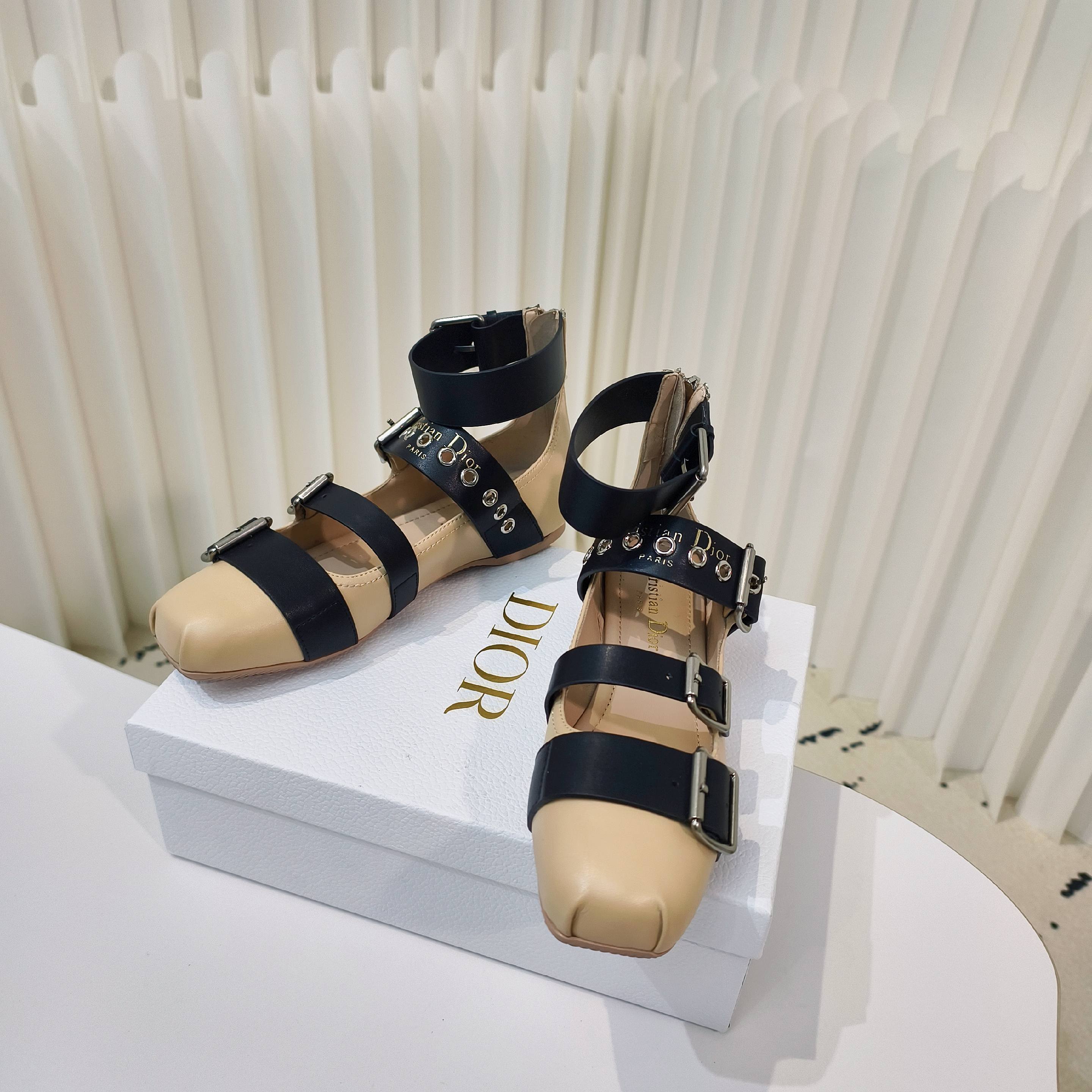CD 25 Mary Jane Flat Calfskin and Suede 237989