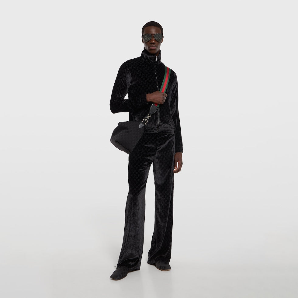 Gucci 26s Beatrix Medium Crossbody Bag Black Canvas