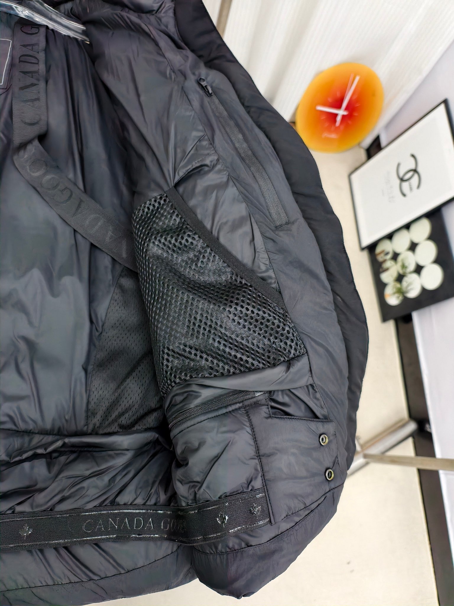 C. Goose Down Jacket Black Polyester 0013